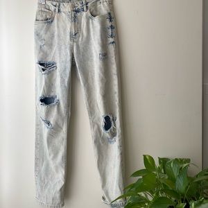 Distressed jeans
